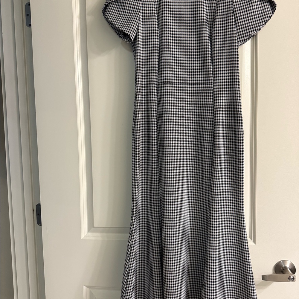 Calvin Klein Classic Black and White Gingham Dress